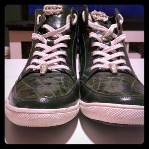 Forest green BELVEDERE alligator boot/shoes